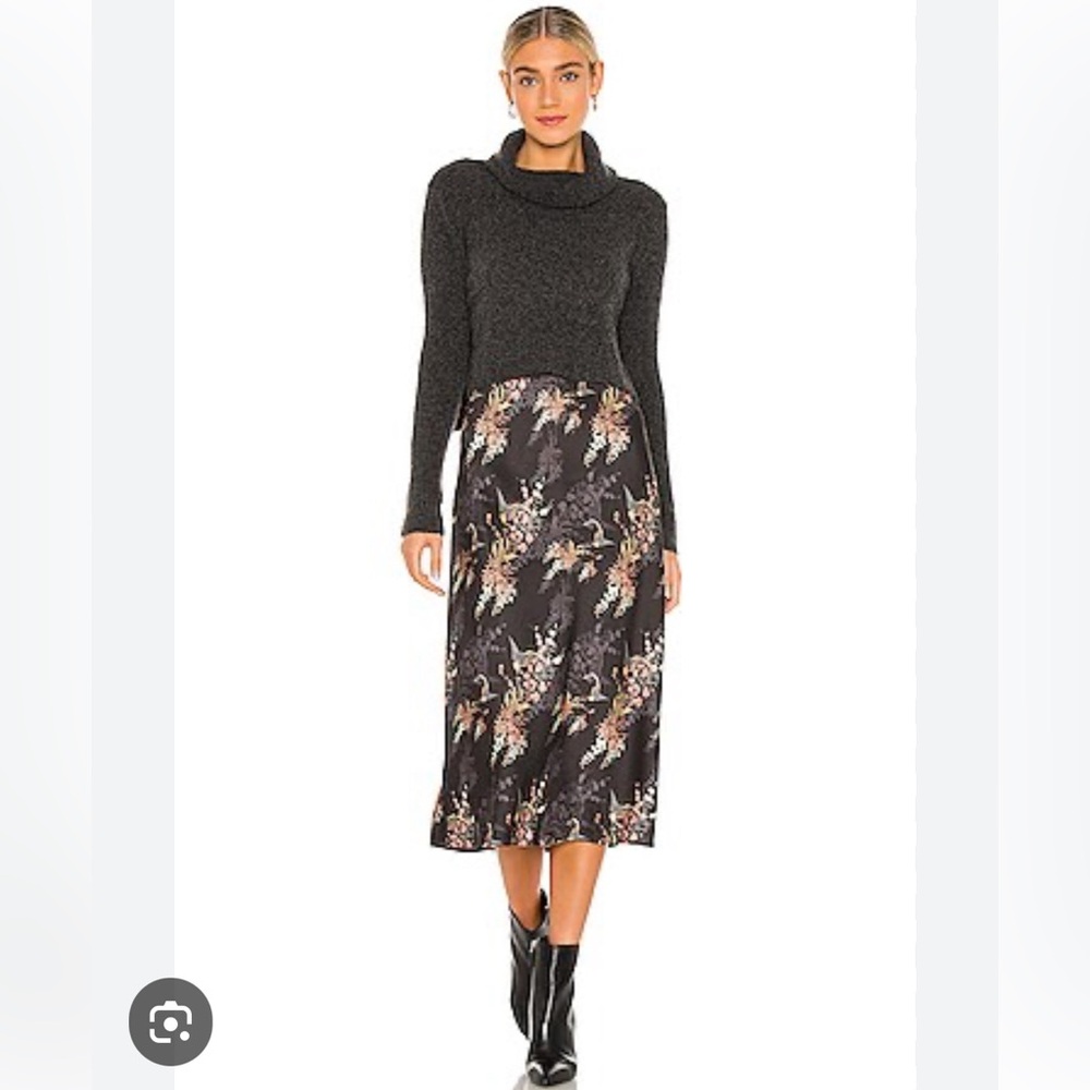 All Saints two in one Tierny twofer slip dress